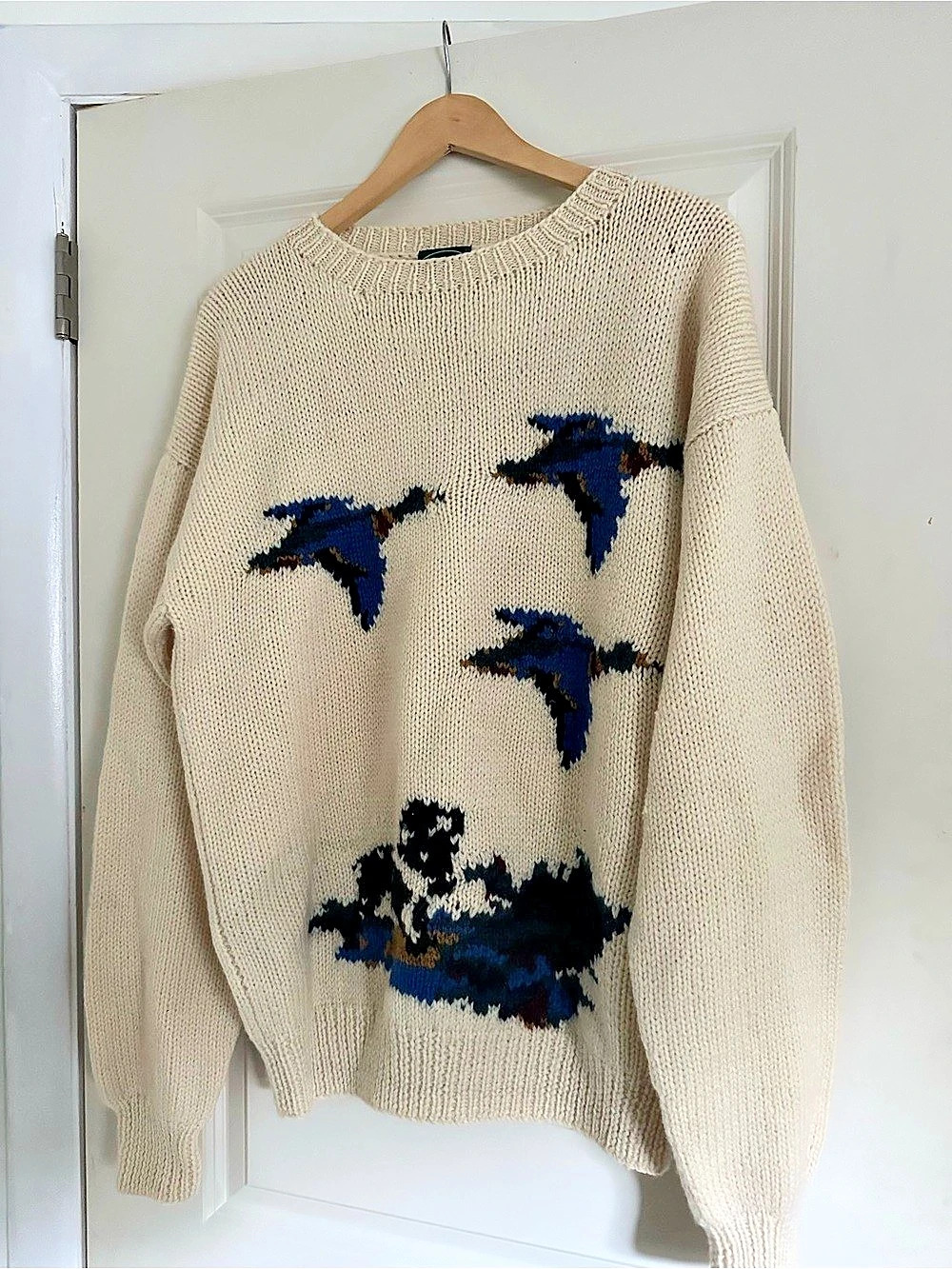 IZOD Vintage Wool Duck Crewneck Sweater Size Large
